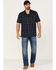 Image #2 - Gibson Men's Bull Pinata Print Western Shirt, Navy, hi-res