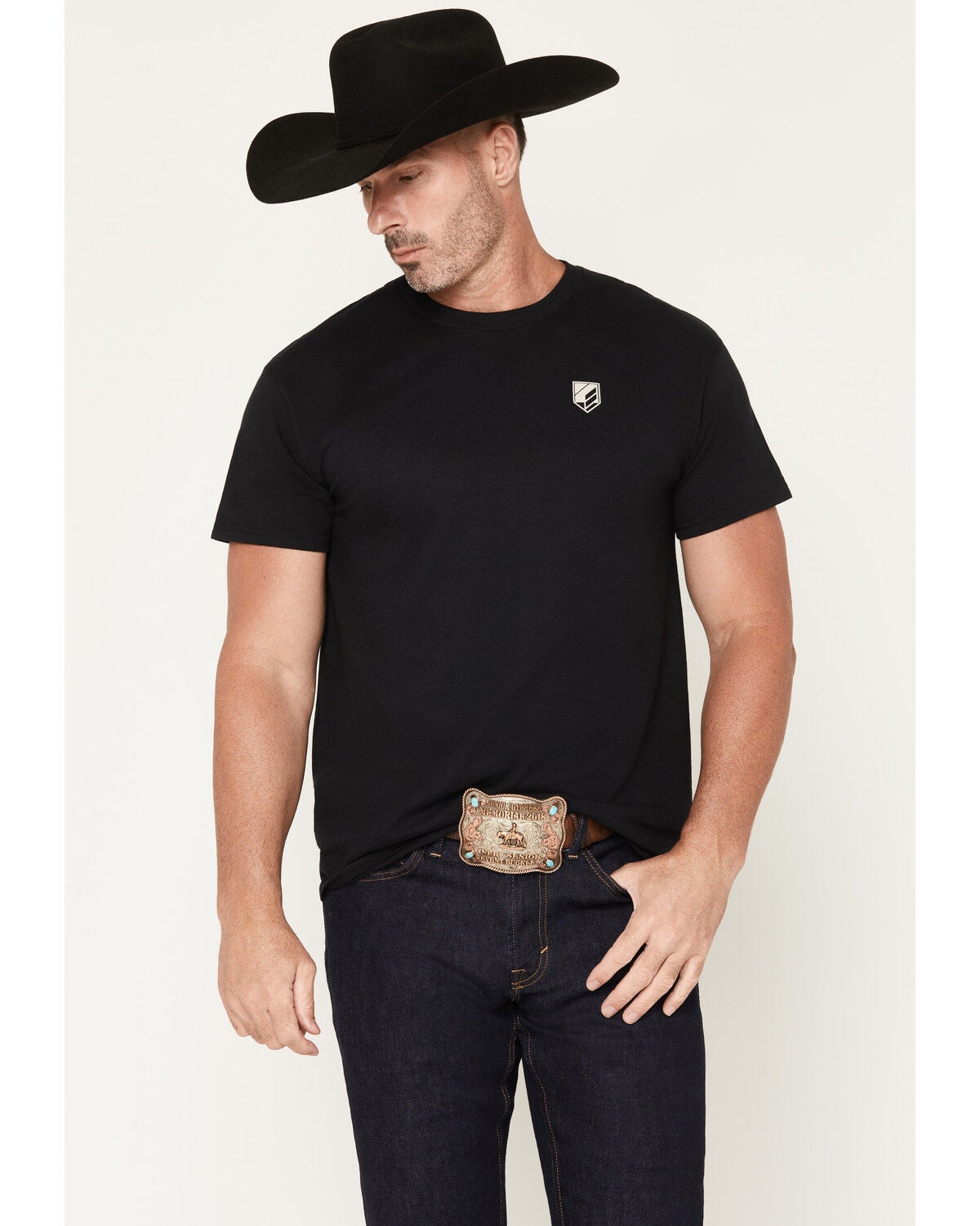 Image #2 - RANK 45&reg; Men's Badge of Honor Short Sleeve Graphic T-Shirt, Black, hi-res