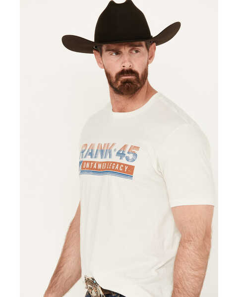 Image #2 - RANK 45® Men's Stria Rank Short Sleeve Graphic T-Shirt, White, hi-res