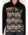 Cinch Women's Geo Print Polar Fleece Sweater, Black, hi-res