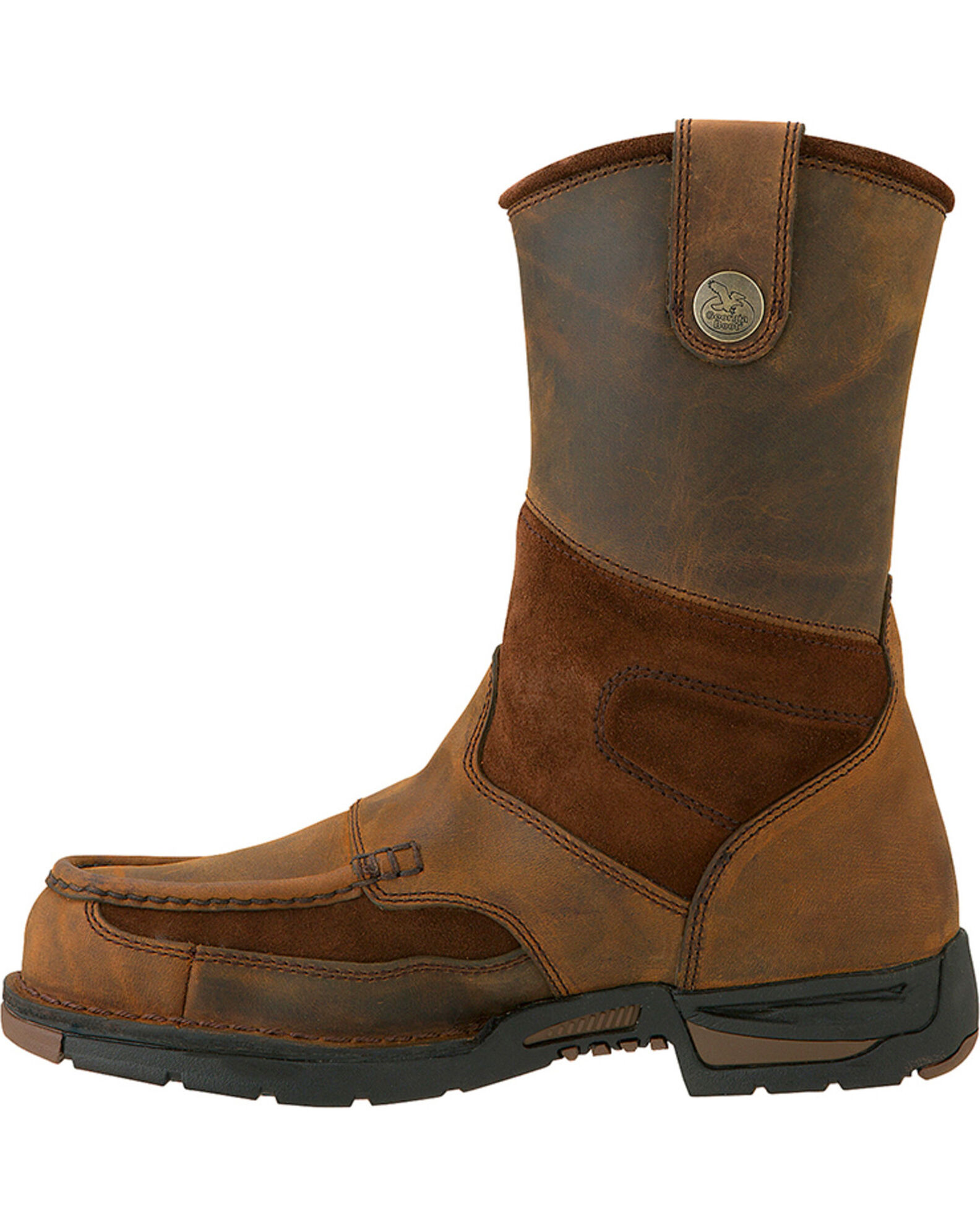 Image #3 - Georgia Men's Athens Steel Toe Wellington Boots, Brown, hi-res