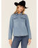 Idyllwind Women's Medium Wash Signature Turquoise Snap Button Western Shirt, Medium Wash, hi-res