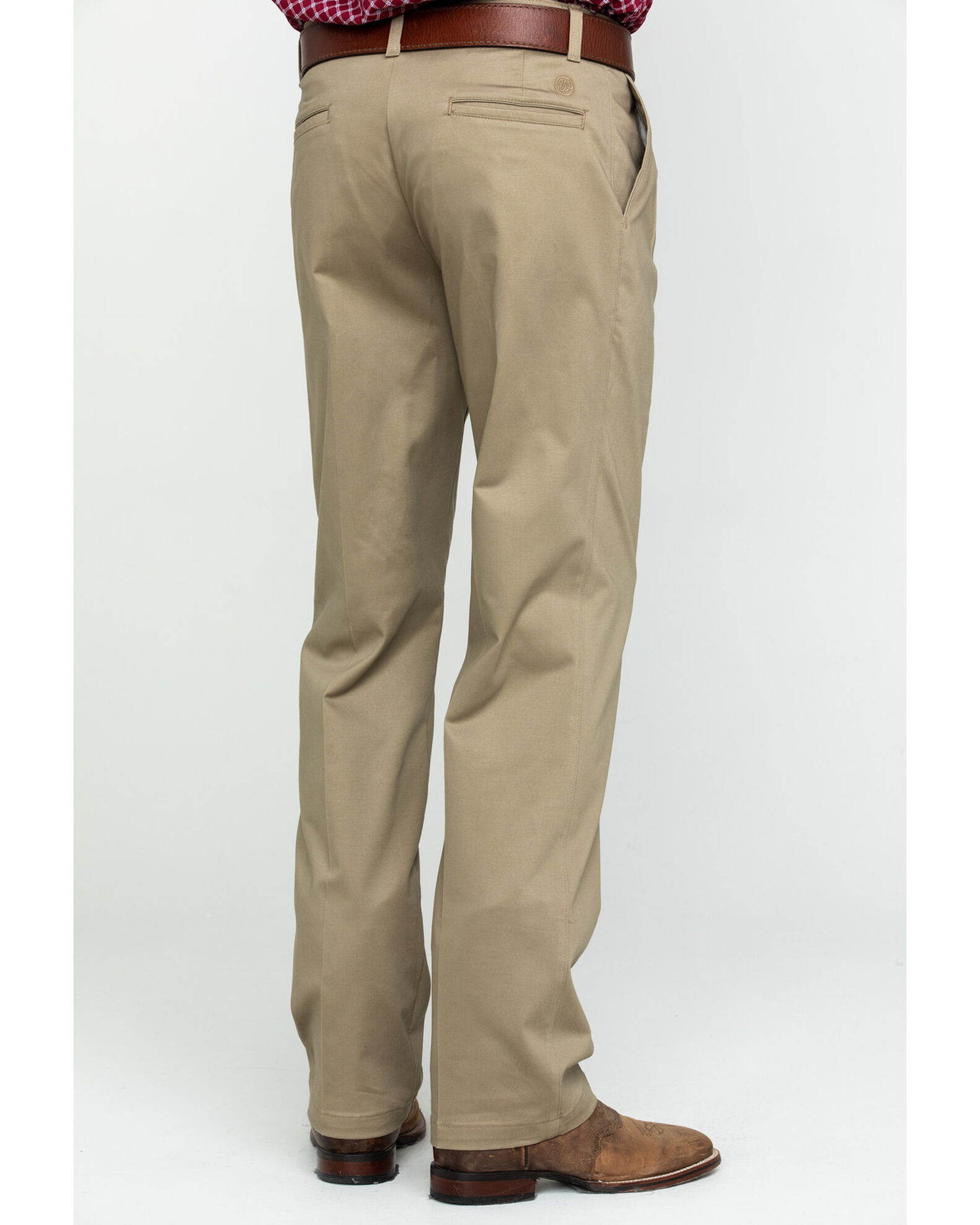 Wrangler Men s Khaki Casual Pleated Front Western Pants Boot Barn