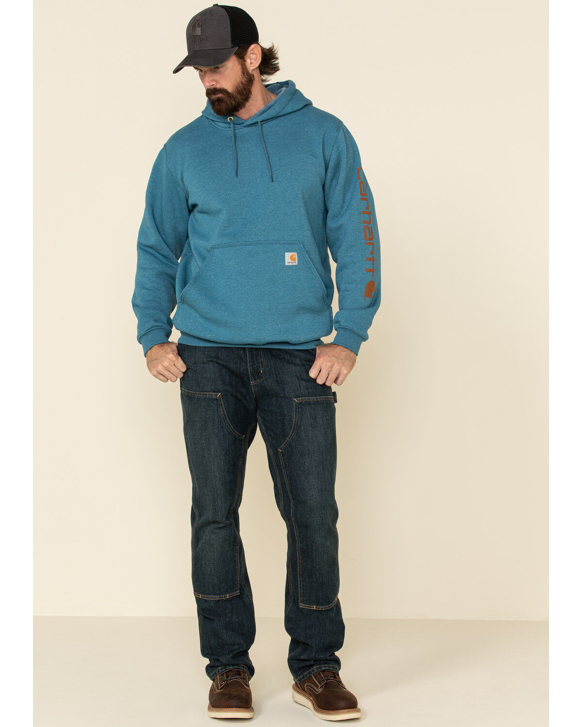 Carhartt ocean blue hoodie clearance