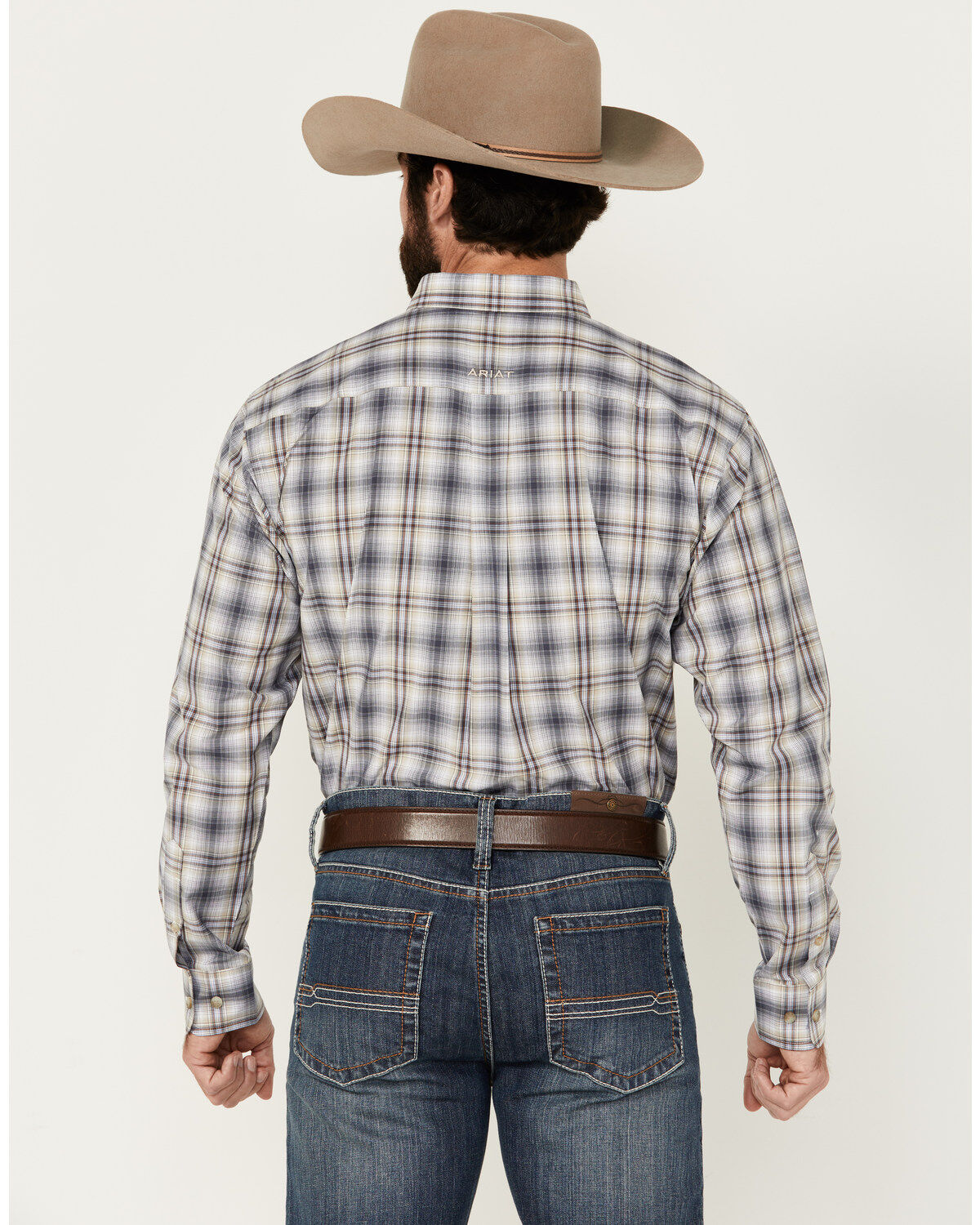 Image #4 - Ariat Men's Pro Series Dash Plaid Print Long Sleeve Button-Down Western Shirt, , hi-res