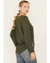 Image #4 - Nostalgia Women's Embroidered Tie Front Long Sleeve Top, Olive, hi-res