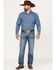 Image #1 - Ariat Men's M7 Branson Merrick Medium Wash Slim Straight Jeans, Blue, hi-res