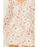 Image #3 - Ash & Violet Women's Floral Print Cold Shoulder Long Sleeve Mini Dress, Cream, hi-res