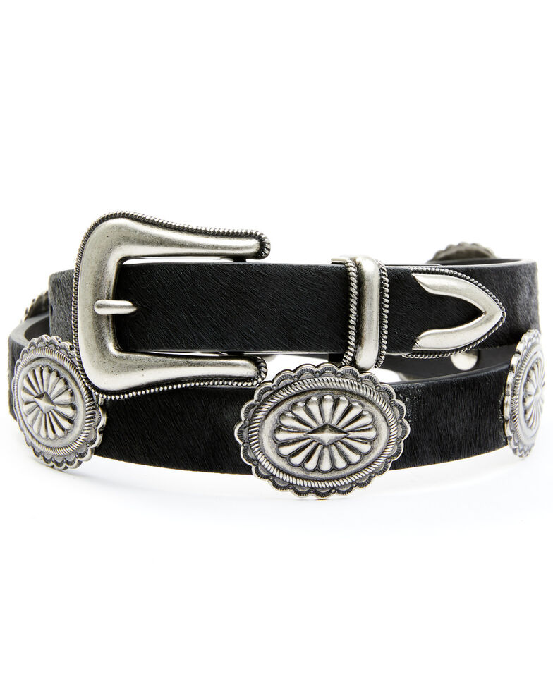 Wrangler Women's Black Three-Piece Concho Western Belt