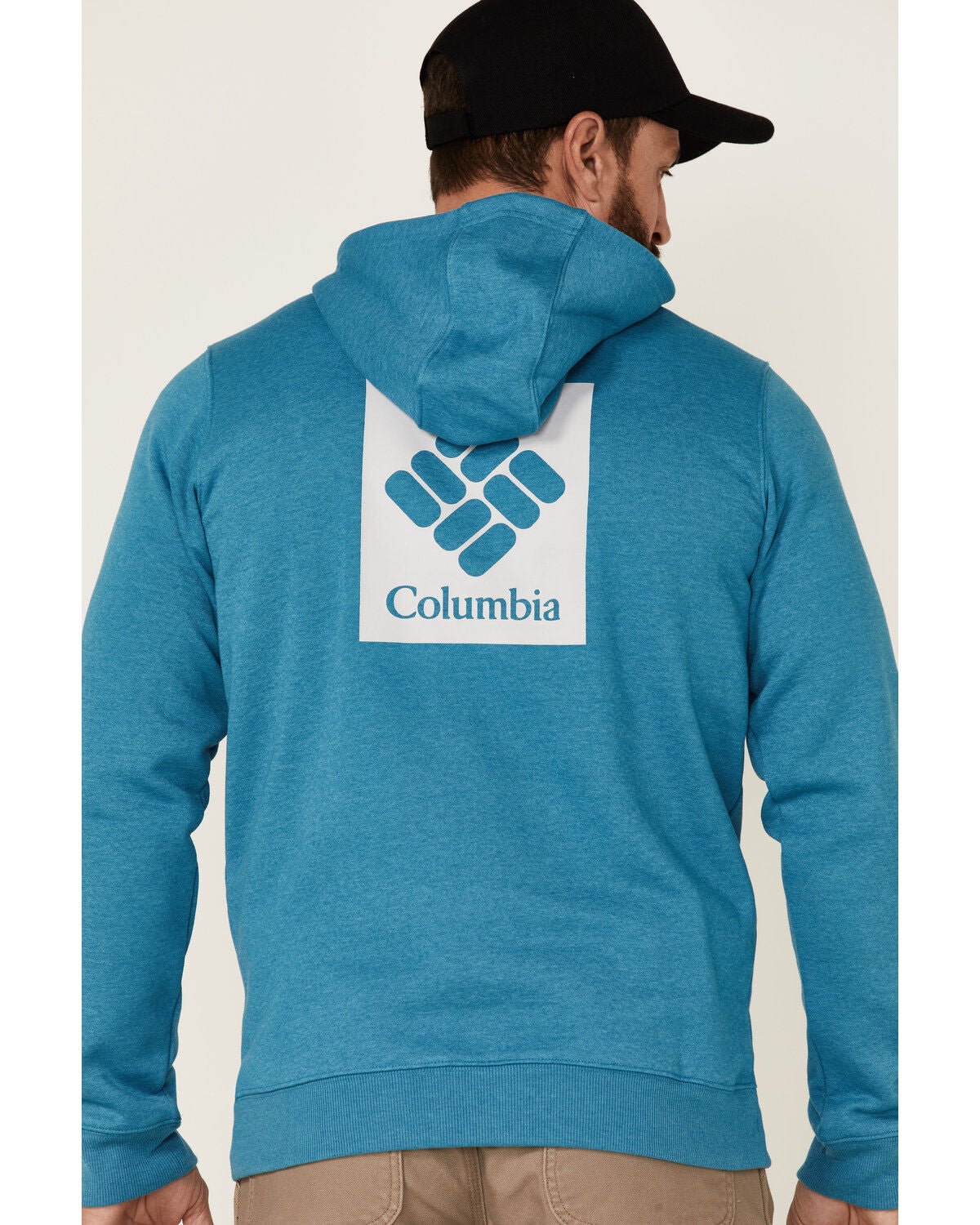 Image #4 - Columbia Men's Teal Basic Logo Graphic Hooded Sweatshirt , , hi-res
