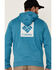 Columbia Men's Teal Basic Logo Graphic Hooded Sweatshirt , Teal, hi-res