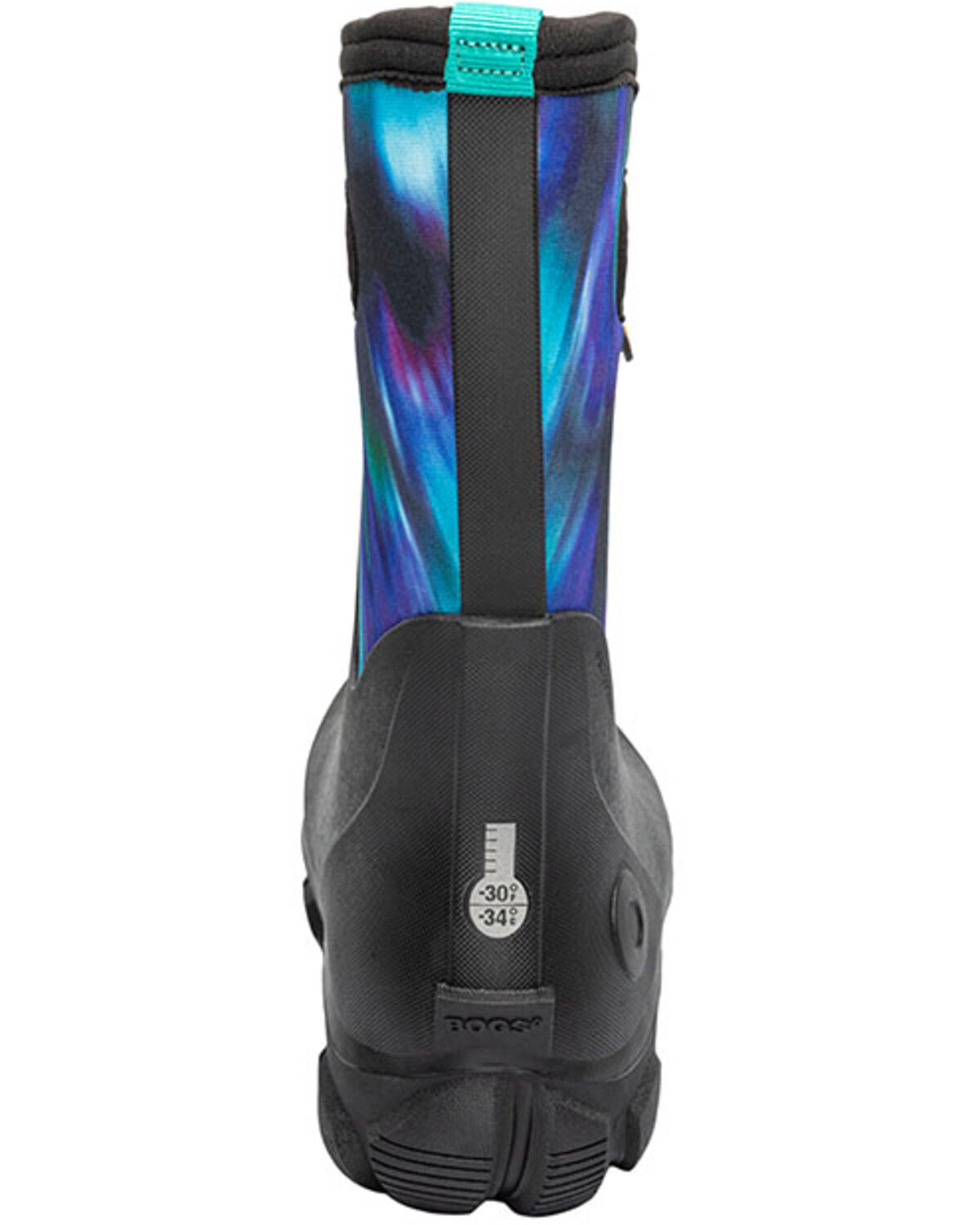Image #5 - Bogs Boys' Classic Seamless Northern Lights Rubber Boots, Black, hi-res