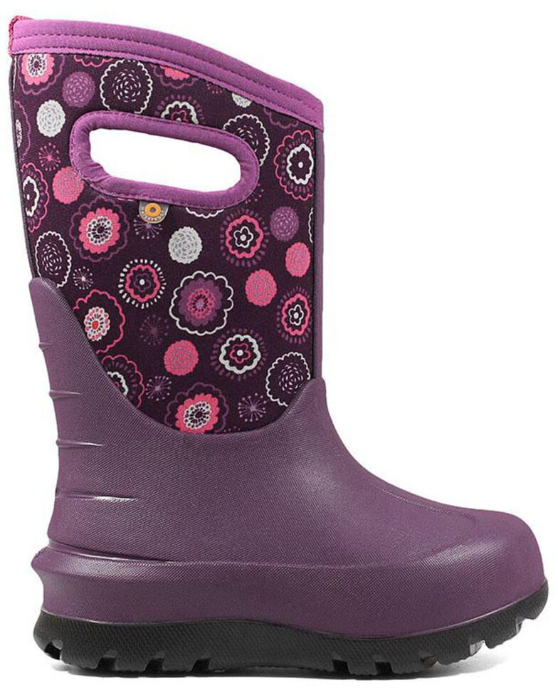 Bogs Boys Pink Neo Classic Bullseye Winter Boots Round Toe