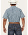 Image #4 - Cody James Men's Sunny Day Floral Medallion Print Short Sleeve Button-Down Stretch Western Shirt, Light Blue, hi-res
