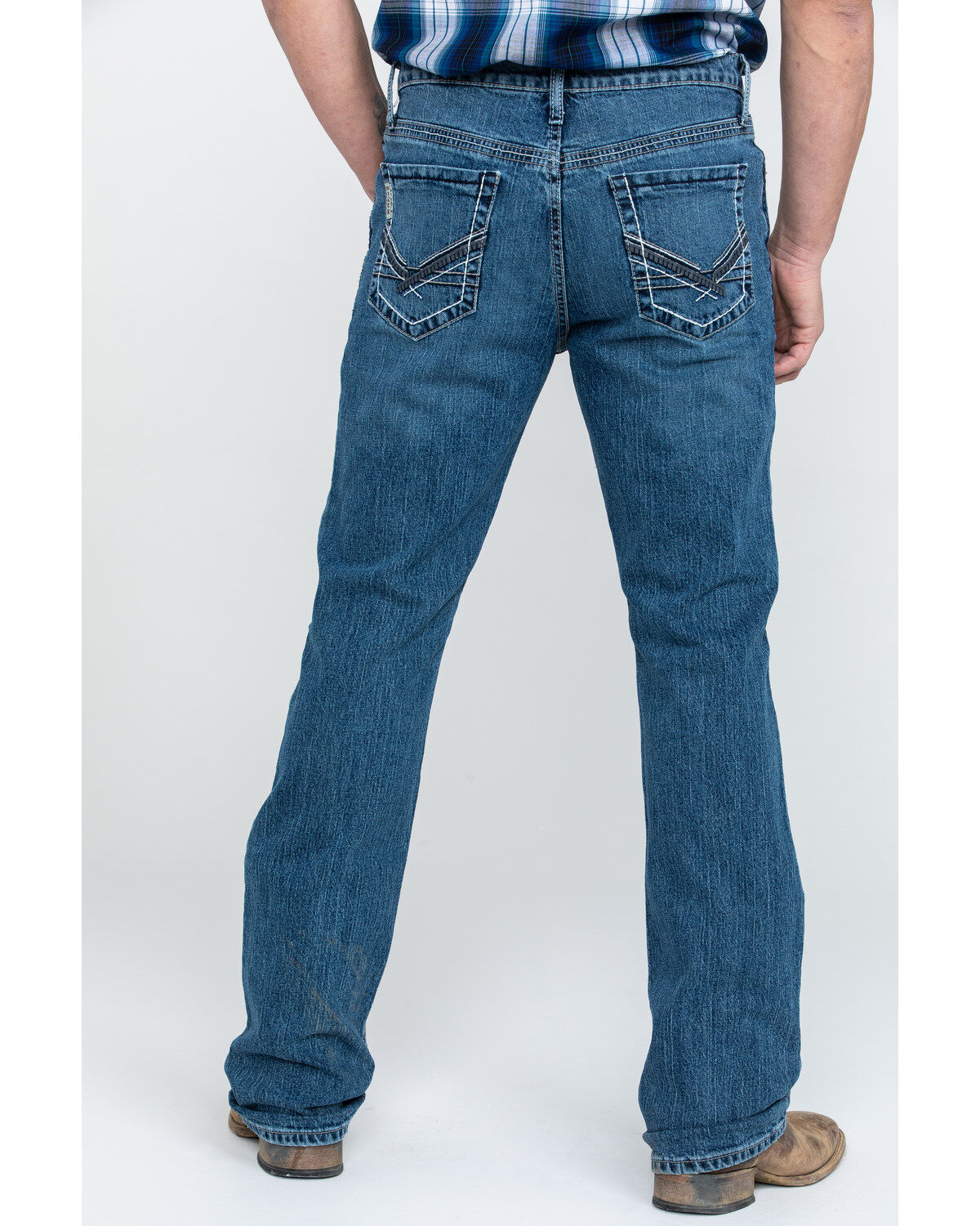 Cinch Men's Ian Medium Stonewash Slim Bootcut Jeans