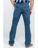 Image #1 - Cinch Men's Ian Medium Stonewash Slim Bootcut Jeans, Blue, hi-res