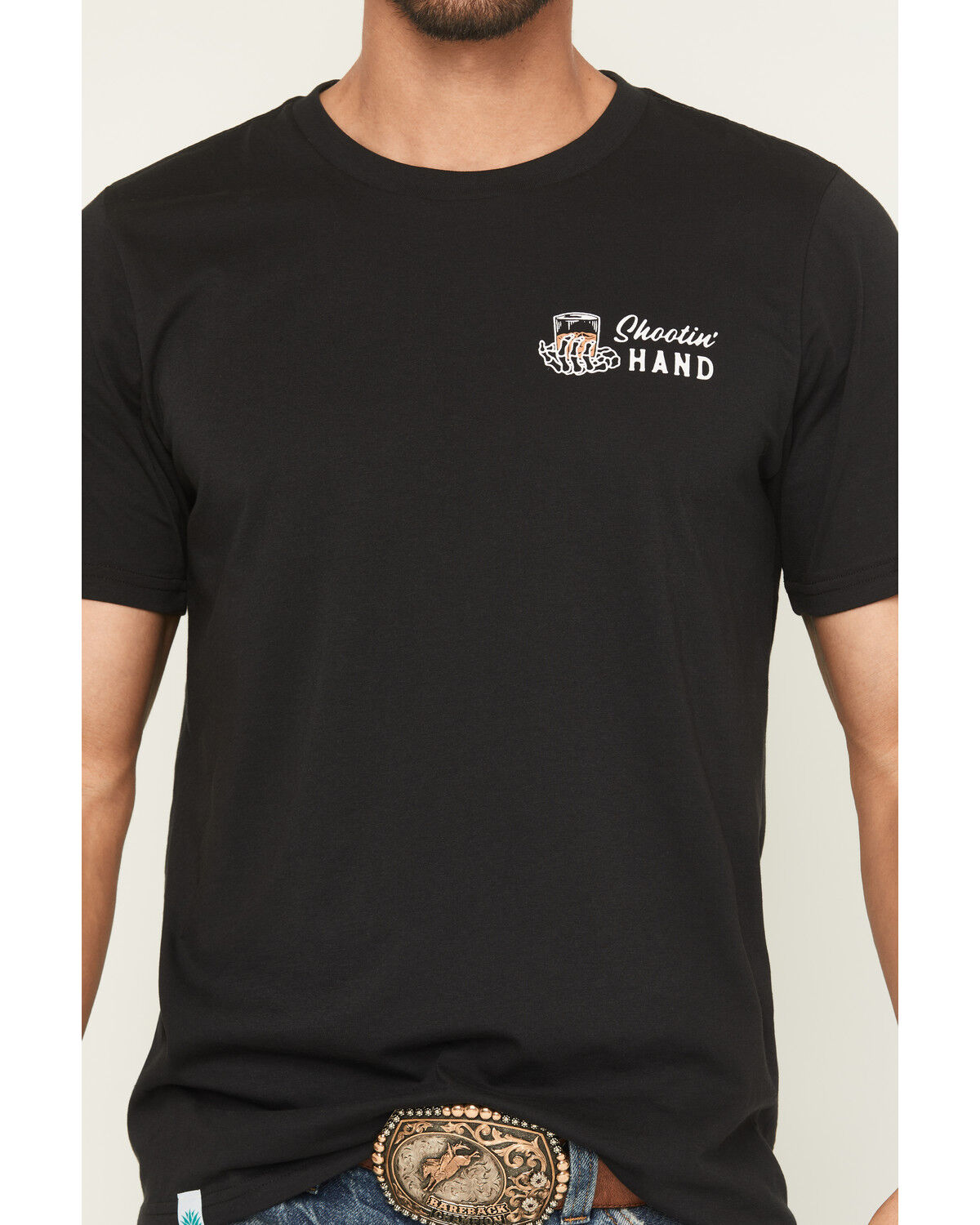 Image #4 - Sendero Provisions Men's Shootin' Hand Short Sleeve Graphic T-Shirt, Black, hi-res