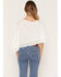 Image #2 - Wild Moss Women's Ruffle Trim Poncho, White, hi-res