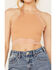 Image #3 - Fornia Women's Halter Lace Trim Bralette, Pink, hi-res