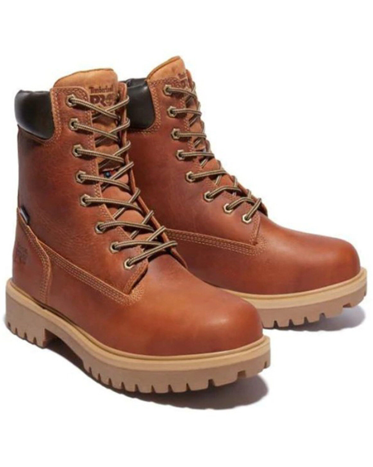 Timberland PRO Men's Direct Attach Marigold Nutbuck 8" Waterproof Work Boots - Soft Toe, Brown, hi-res