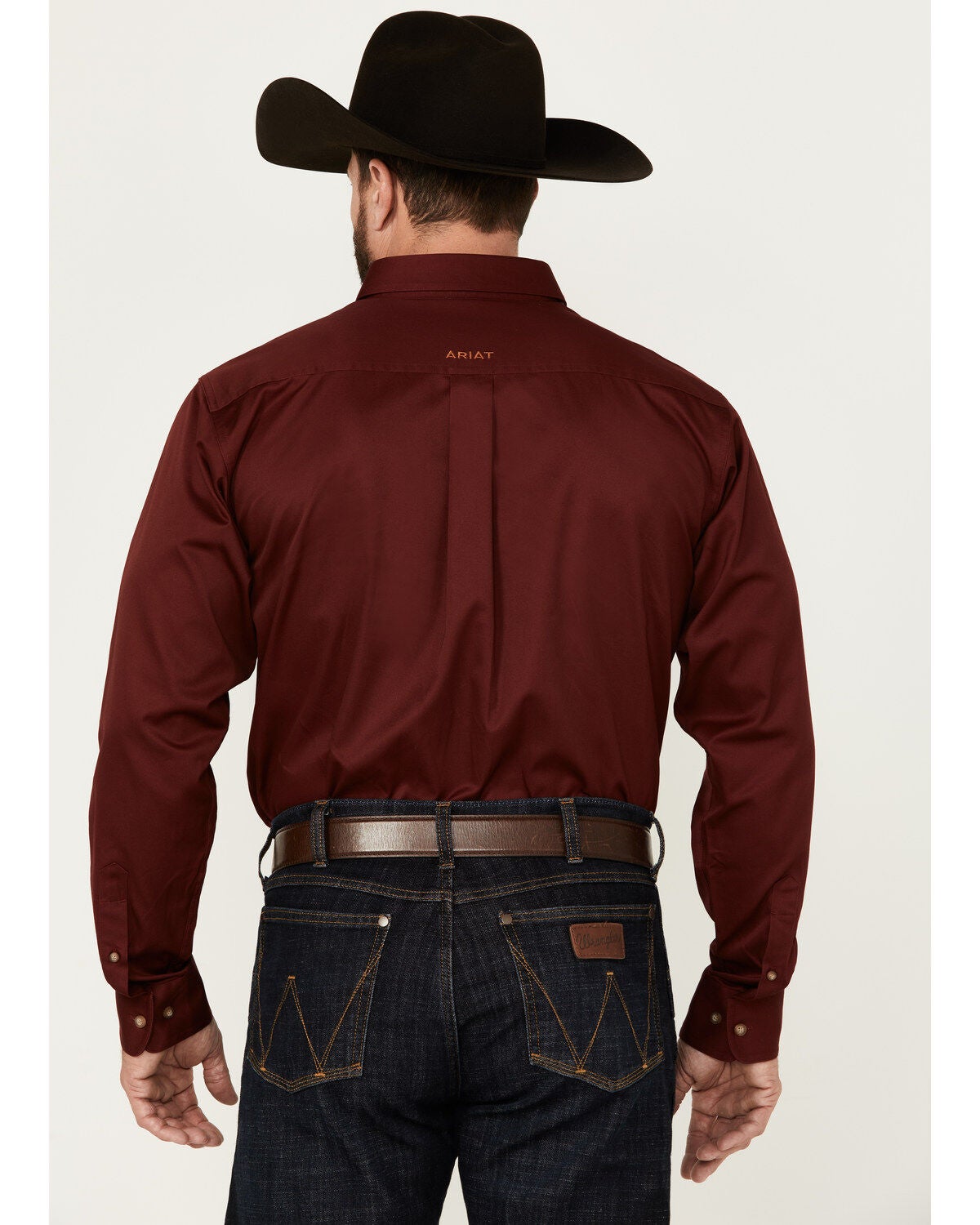 ARIAT Men's Solid Twill Shirt - Western Casual Long Sleeve Button-Down, Classic Fit, Durable Cotton