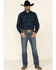 Image #2 - Rough Stock By Panhandle Men's Larkspur Ombre Plaid Print Long Sleeve Western Shirt, Black, hi-res