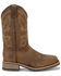 Double H Men's Safety Toe Western Work Boots, Brown, hi-res