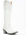 Image #1 - Boot Barn X Double D Women's Exclusive Bridal Pearl Western Bridal Boots - Snip Toe, White, hi-res