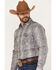 Image #2 - Rough Stock by Panhandle Men's Paisley Striped Long Sleeve Snap Western Shirt, Dark Grey, hi-res