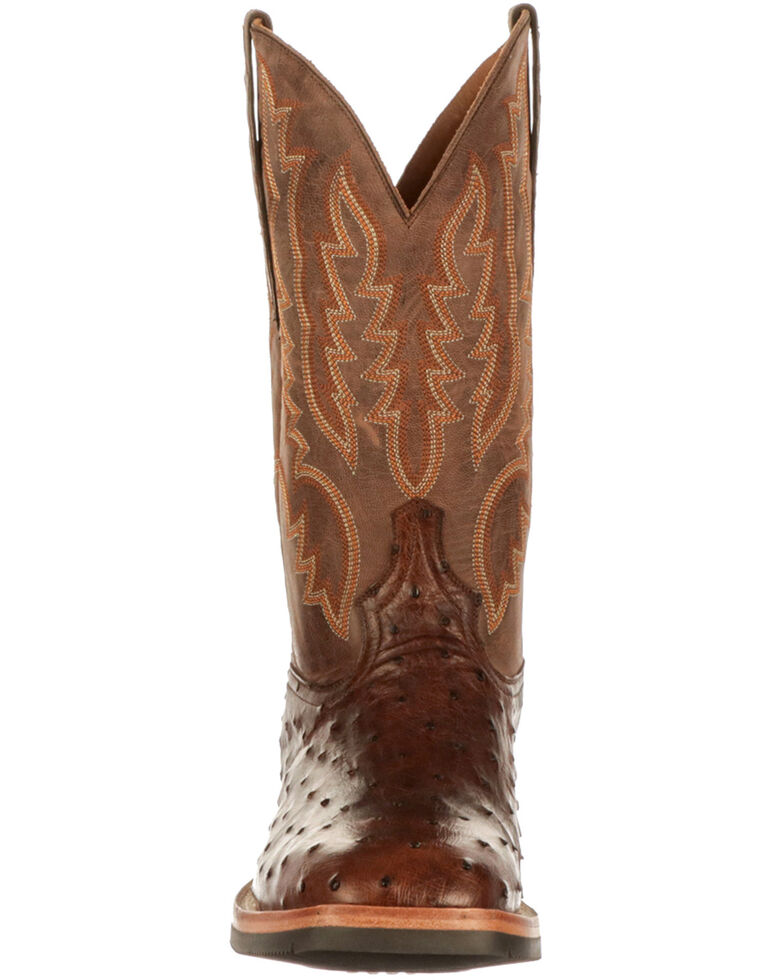 Lucchese Men's Rowdy Ostrich Western Boots Square Toe Boot Barn