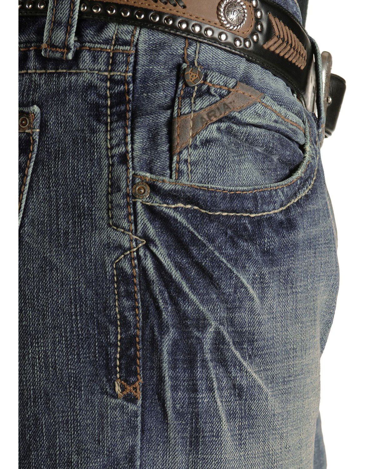 Image #2 - Ariat Men's M4 Fashion Boot Cut Jeans, Med Stone, hi-res