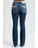 Image #1 - Miss Me Women's Dark Wash Geo Border Pocket Bootcut Denim Jeans, Dark Wash, hi-res