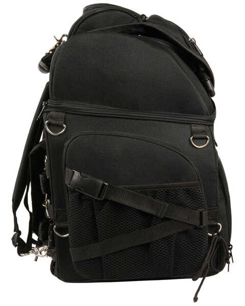 Image #2 - Milwaukee Leather Large Nylon Sissy Bar Travel Back Pack, Black, hi-res