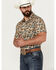 Image #3 - Rock & Roll Denim Men's Cactus Print Stretch Short Sleeve Snap Western Shirt, , hi-res