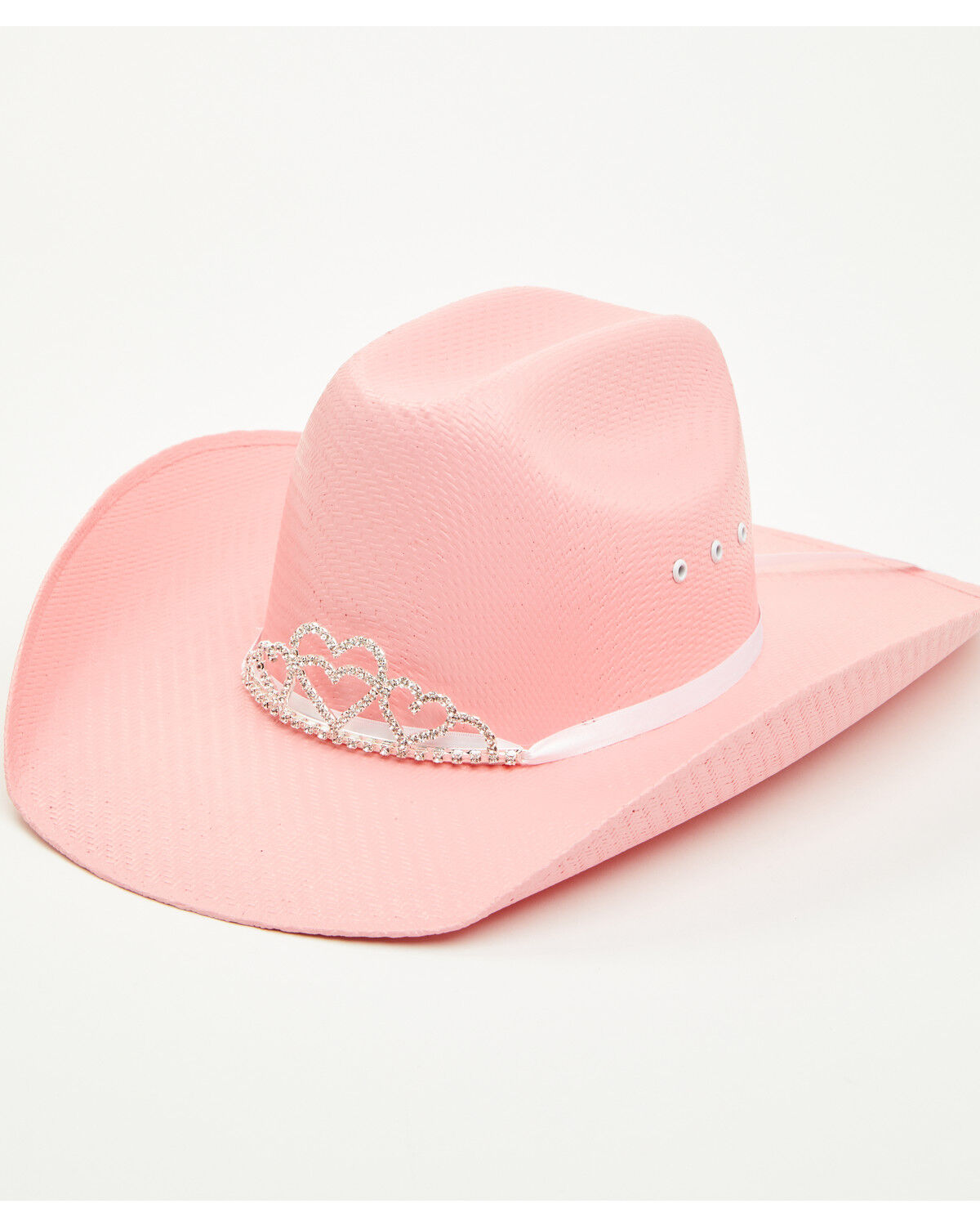 Image #1 - Shyanne Girls' Tiara Canvas Cowboy Hat, Pink, hi-res