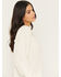 Image #2 - Eyeshadow Women's Long Sleeve Embroidered Peasant Top, Ivory, hi-res