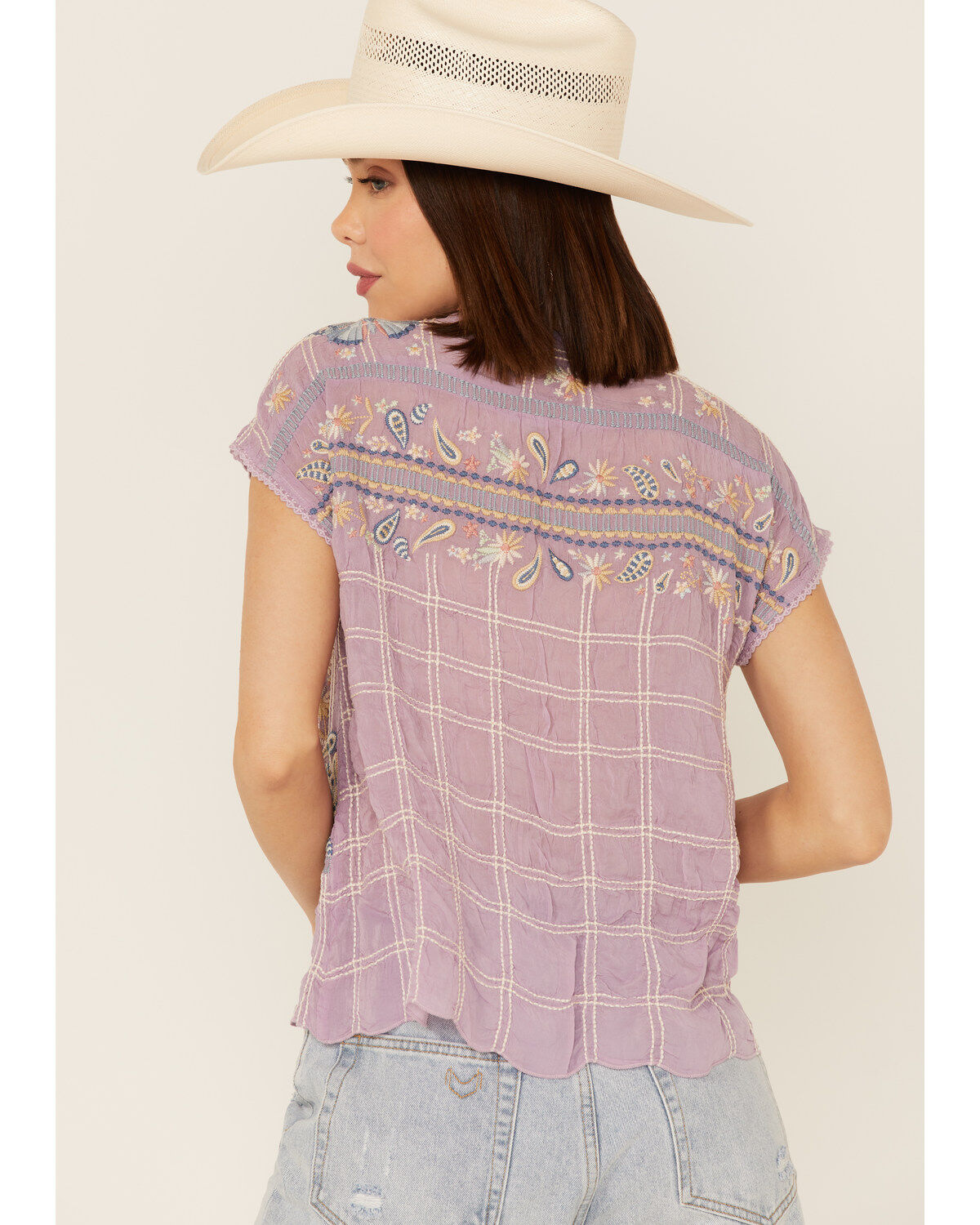 Image #4 - Johnny Was Women's Paise Blouse, Lavender, hi-res