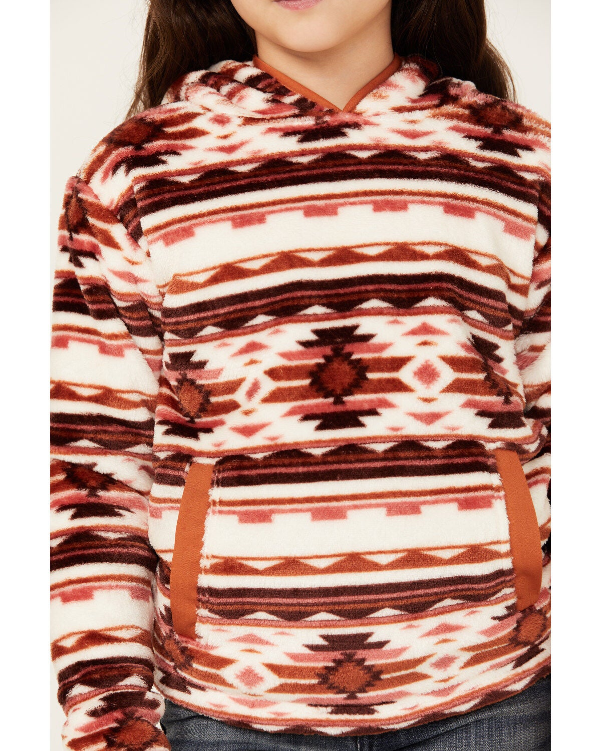 Image #3 - Shyanne Girls' Bailey Po Southwestern Print Polar Fleece Hoodie, , hi-res