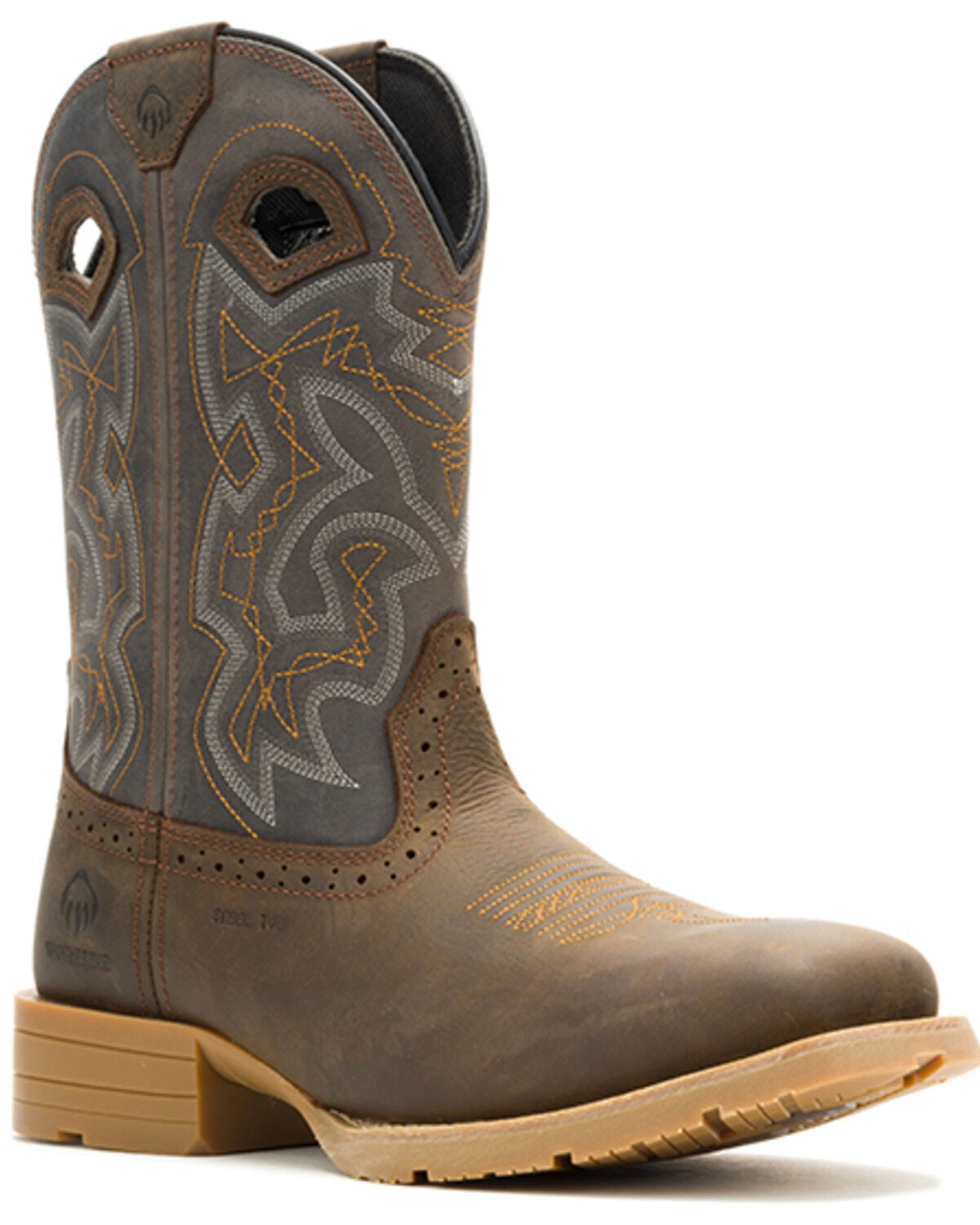 Wolverine Men's Wheatland Wellington HypeRest Pull-On Work Boots - Steel Toe, Grey, hi-res