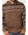 Hooey Men's Southwestern Print Color Block Pullover Hooded Sweatshirt  , Brown, hi-res
