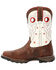 Durango Women's Maverick Waterproof Western Work Boots - Steel Toe, Brown, hi-res