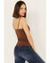 Image #4 - Shyanne Women's Crochet Rib Cami, Medium Brown, hi-res