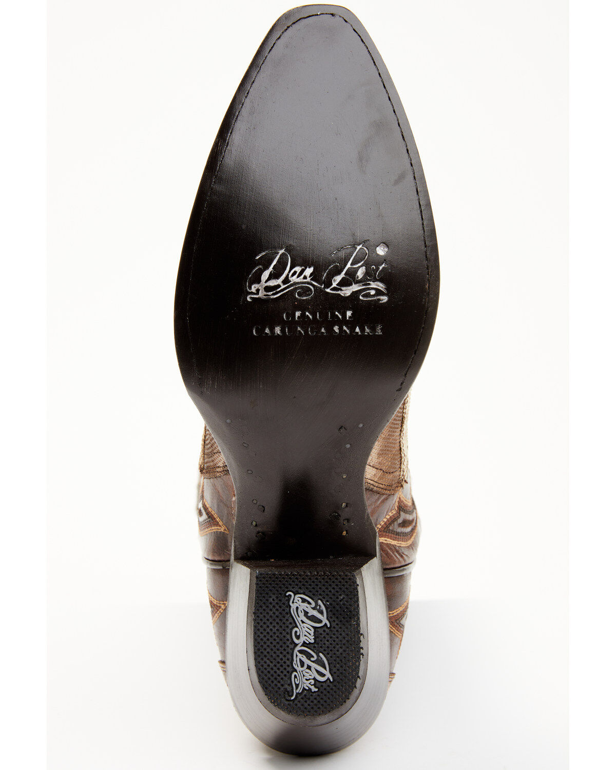 Image #7 - Dan Post Women's Karung Exotic Snake Western Boots - Snip Toe, Brown, hi-res