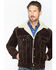 Image #2 - Scully Men's Boar Suede Pilot Jacket, Chocolate, hi-res