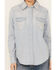 Image #3 - Wrangler Women's Heritage Long Sleeve Snap Western Shirt, Light Wash, hi-res