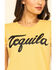 Image #4 - Bandit Brand Women's Mustard Tequila Graphic Short Sleeve Tee , Dark Yellow, hi-res