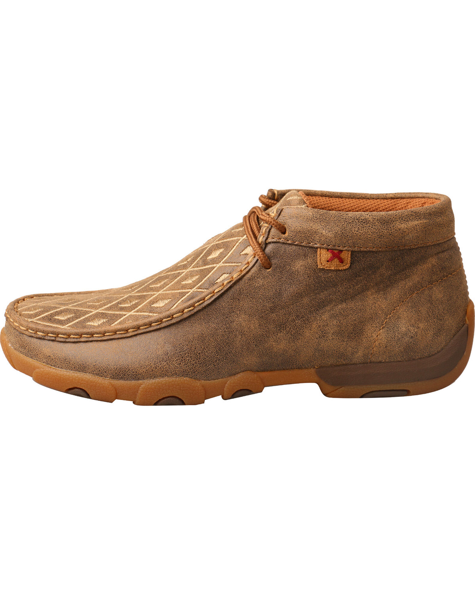 Image #3 - Twisted X Women's Diamond Driving Moc Shoes, Tan, hi-res