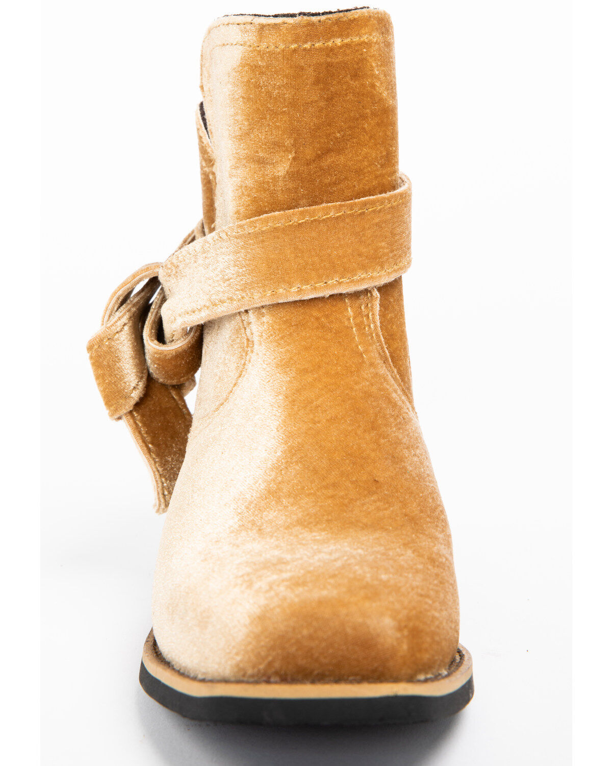 Image #4 - Justin Gypsy Women's Elana Tan Velvet Booties - Wide Square Toe, , hi-res
