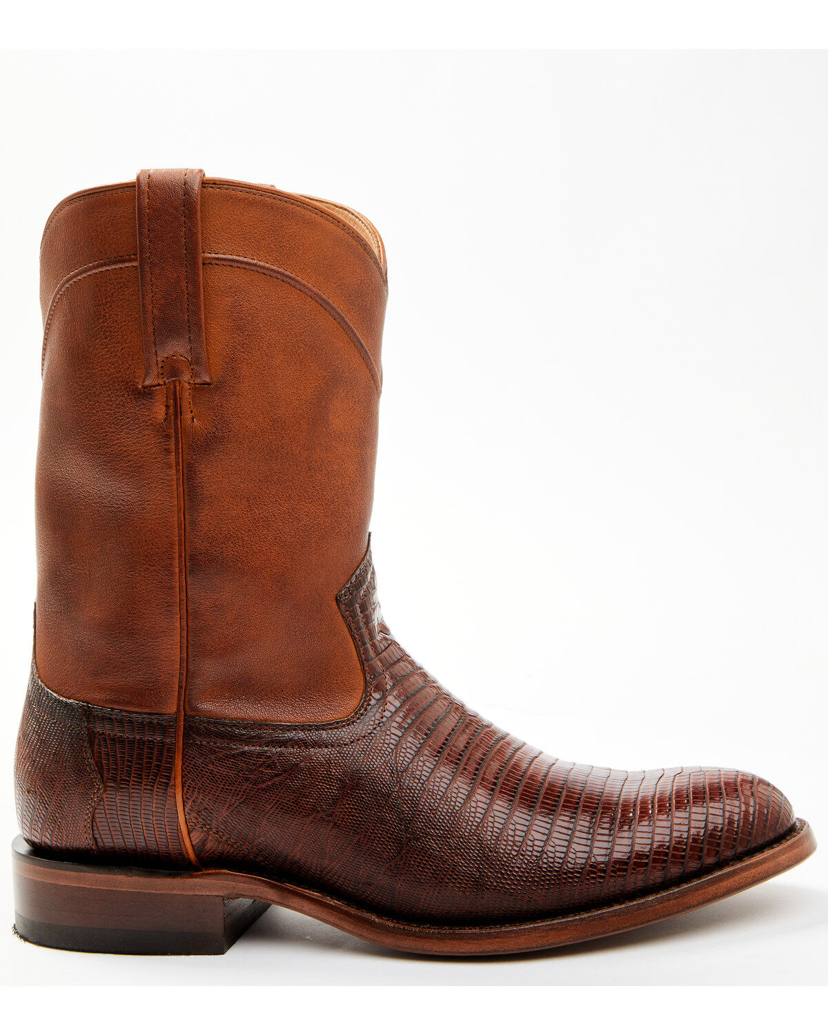 Image #2 - Cody James Black 1978® Men's Carmen Exotic Teju Lizard Roper Boots - Round Toe, Cognac, hi-res