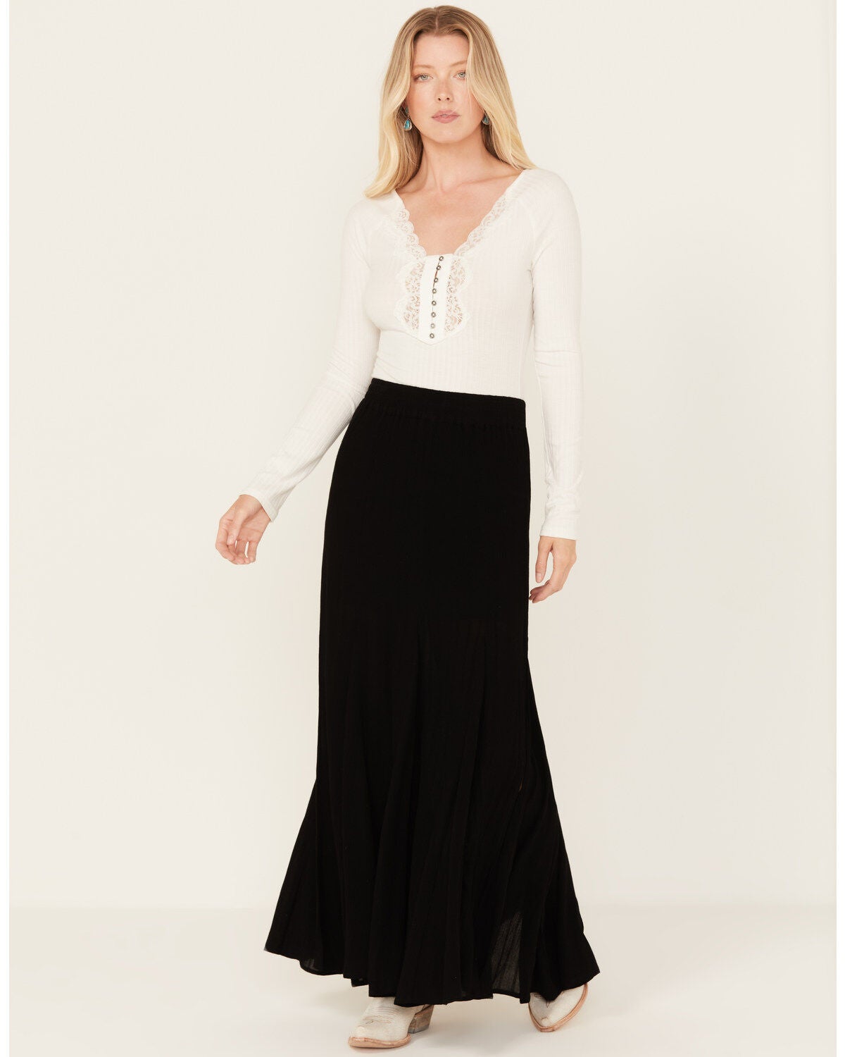 Image #1 - Idyllwind Women's Lottie Maxi Skirt, Black, hi-res